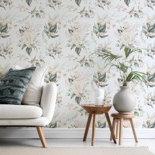 Pearl Blush Floral Elegance Pattern ID989 Wallpaper