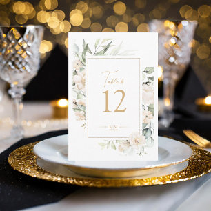 Pearl Blush Floral Elegance Table Number ID989