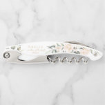 Pearl Blush Floral Elegance Wedding Party ID989 Corkscrew<br><div class="desc">The wedding party gift corkscrew design shown here, provides a template to easily add your wedding party member, name and wedding date. This design suite features soft pearl and blush watercolor florals accented with shimmering gold details and dramatic ebony touches. The collection exudes timeless romance, perfect for couples seeking a...</div>