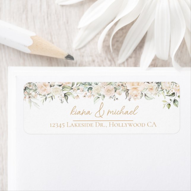 Pearl Blush Floral Wedding Border Names ID989 (Insitu)