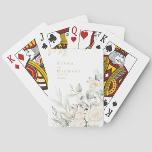 Pearl Blush Floral Wedding Favours ID989 Playing Cards