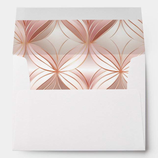 Pearl Blush Pink Rose Gold  Envelope (Back (Bottom))