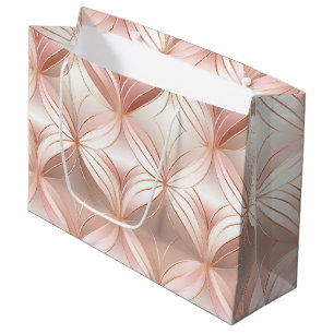 Pearl Blush Pink Rose Gold  Large Gift Bag