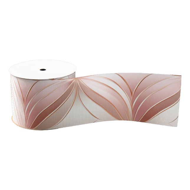 Pearl Blush Pink Rose Gold Wedding  Grosgrain Ribbon (Spool)