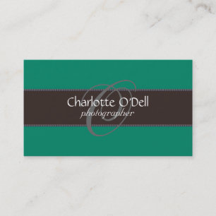 pearl; brown// green business card