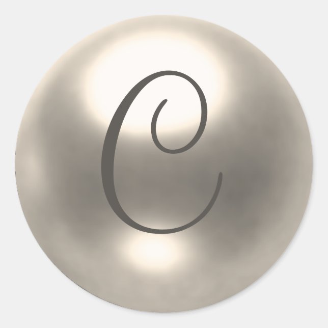 Pearl C monogram wedding seal (Front)