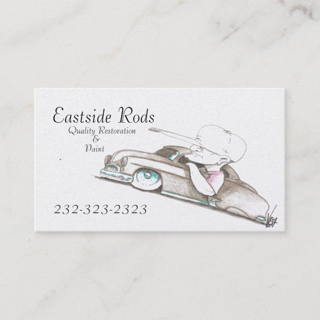 Pearl Card Stock Auto Business Cards (Front)