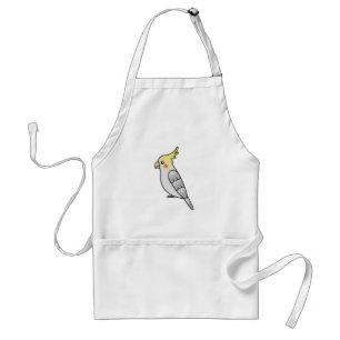 Pearl Cartoon Cockatiel Parrot Bird Standard Apron