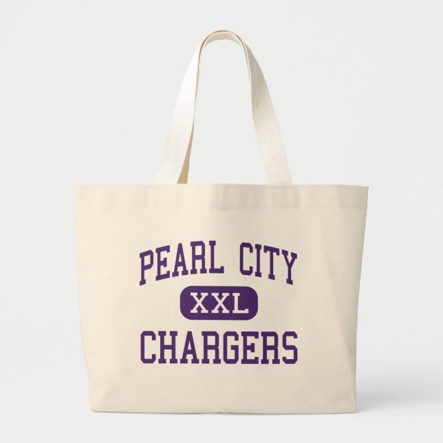 Pearl City - Chargers - High - Pearl City Hawaii Large Tote Bag (Front)