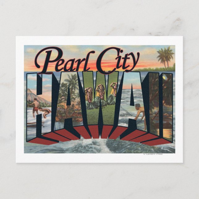 Pearl City, Hawaii - Large Letter Scenes Postcard (Front)