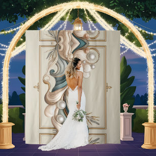 Pearl Coast Elegance Minimalist Backdrop Tapestry