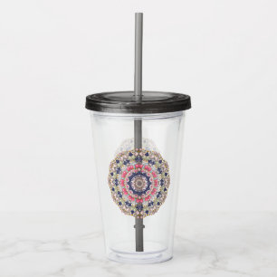 Pearl decoration acrylic tumbler