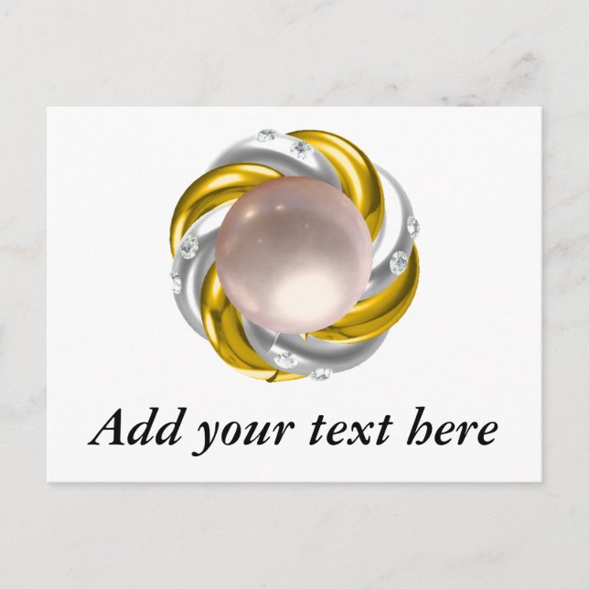 PEARL & DIAMONDS POSTCARD (Front)