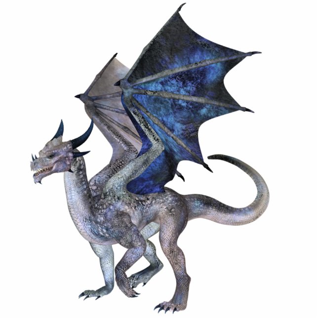 Pearl Dragon Standing Photo Sculpture (Front)