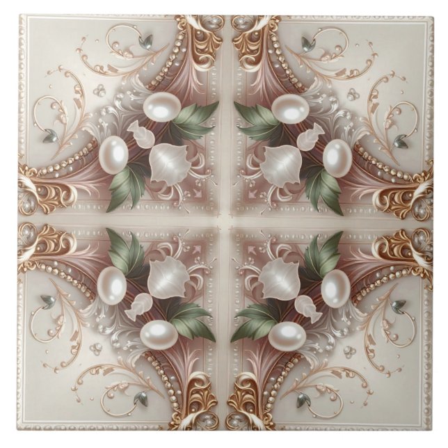 Pearl Embellishments Ceramic Tile (Front)