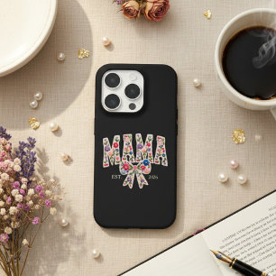 Pearl Floral Mama Varsity Feminine Minimal iPhone 15 Pro Case
