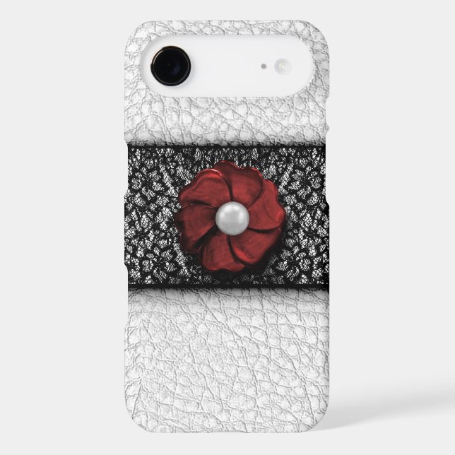 Pearl Flower and Lace Case-Mate iPhone Case (Back)