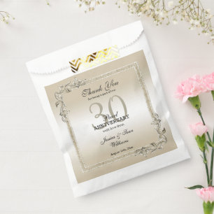 Pearl Gem & Glitter 30th Wedding Anniversary   Favour Bags