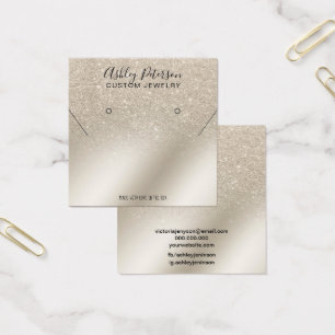 pearl glitter ivory necklace stud earring display