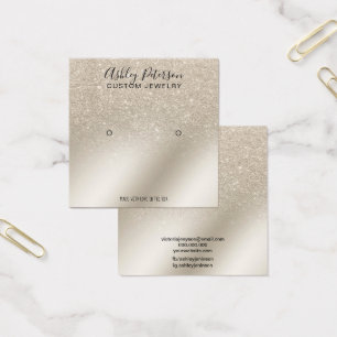 pearl glitter ivory ombre stud earring display