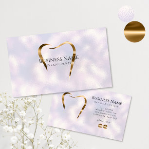Pearl & Gold Dentist Business Card