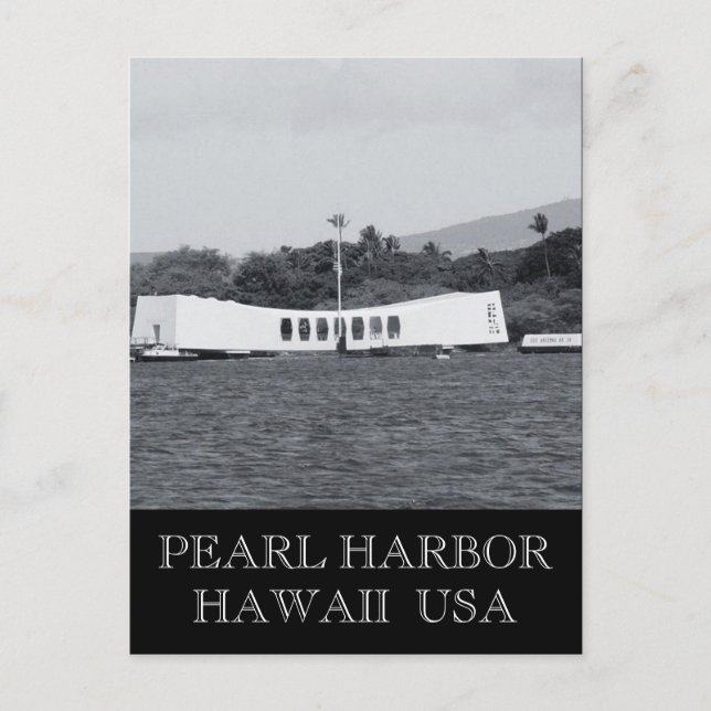 pearl harbour memorial hawaii postcard (Front)