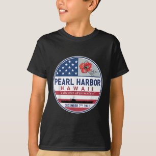 Pearl Harbour Memorial Hawaii Vintage Usa Flag Day T-Shirt