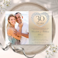 Pearl Heart 30th Wedding Anniversary Photo