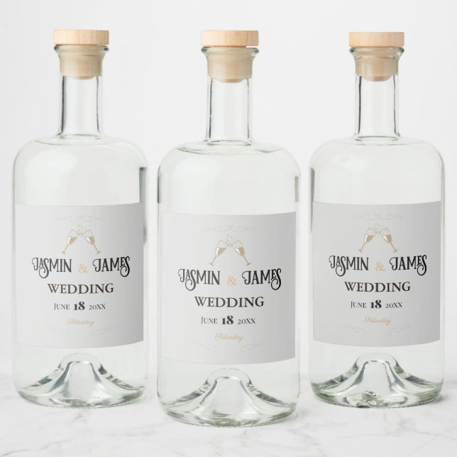 Pearl Heritage Wedding Liquor Bottle Label (Bottles)