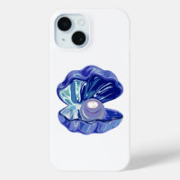 Pearl inside an ocean seashell
