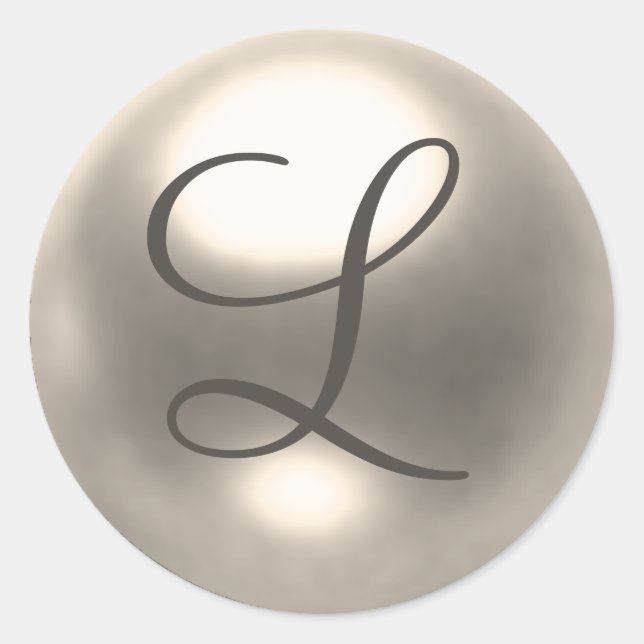 Pearl L monogram wedding seal (Front)