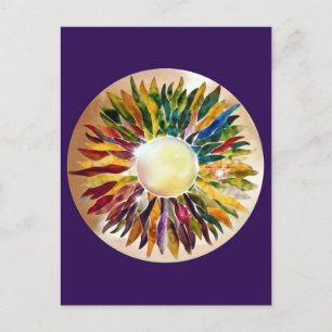 Pearl Leaves Anniversary Artist Postcard