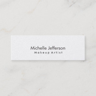 Pearl Makeup Artist White Stylish Business Card