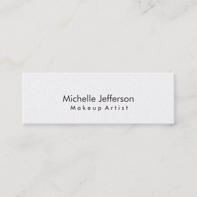Pearl Makeup Artist White Stylish Business Card (Front)