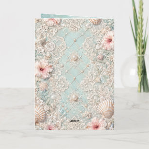 Pearl Mermaid Under the Sea Girls Birthday Folded  Card