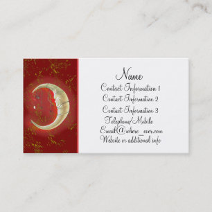 Pearl Moon Red Business Card