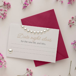 Pearl necklace Date night ideas  Enclosure Card