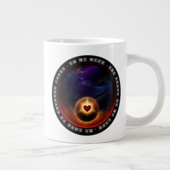 Pearl Of My Life Large Coffee Mug (Right)