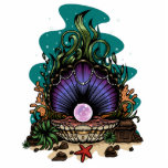 Pearl Of The Sea Standing Photo Sculpture<br><div class="desc">Original vector art of a pearl under the sea. Created with pencils,  pens and coloured in vector.</div>