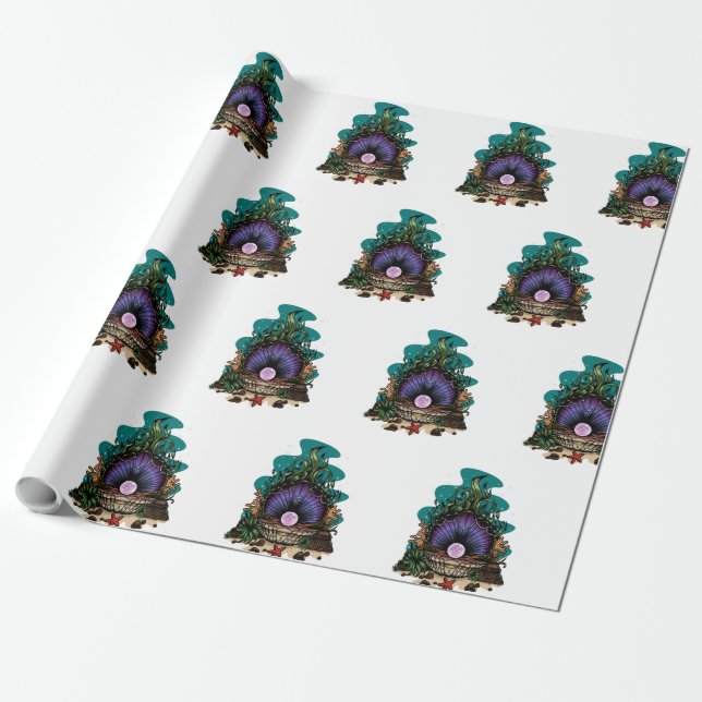 Pearl Of The Sea Wrapping Paper (Unrolled)