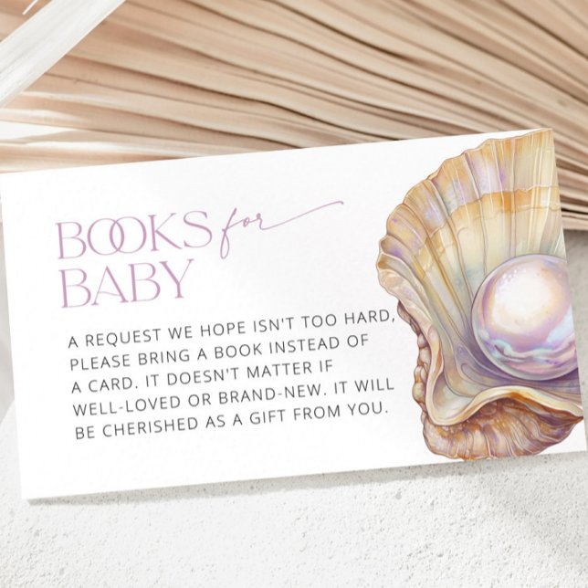 Pearl Oyster Seashell Beach Ocean Books for Baby Enclosure Card (Pearl Oyster Seashell Beach Ocean Books for Baby Enclosure Card)