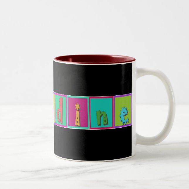 pearl oyster young guinea-fowl Two-Tone coffee mug (Right)