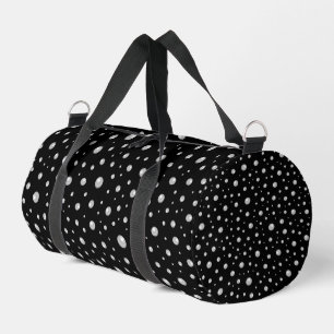 Pearl Pattern on Black Background Duffle Bag