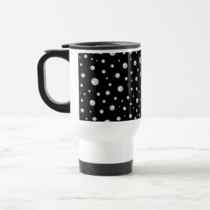 Pearl Pattern on Black Background Travel Mug