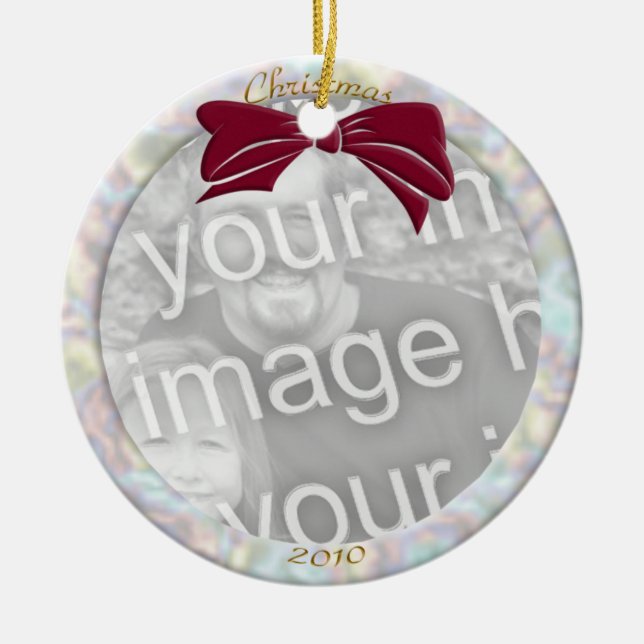 Pearl Personalise Photo Ornament (Front)