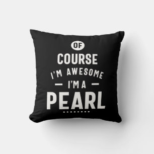 Pearl Personalised Name Birthday Cushion