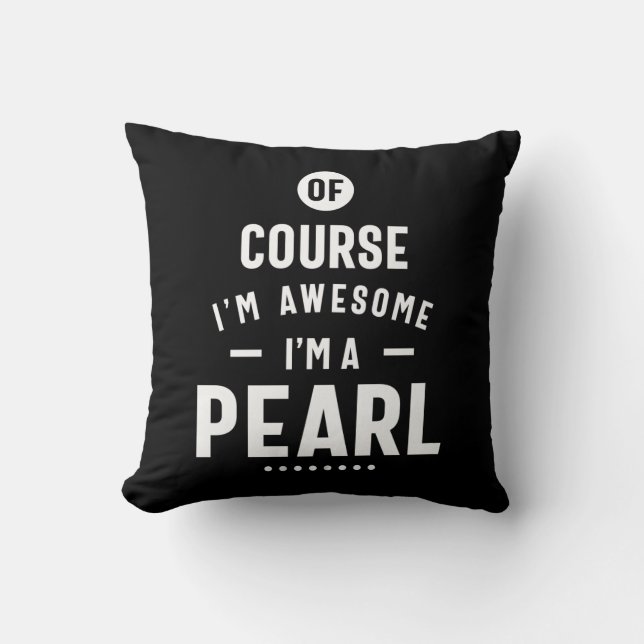Pearl Personalised Name Birthday Cushion (Front)