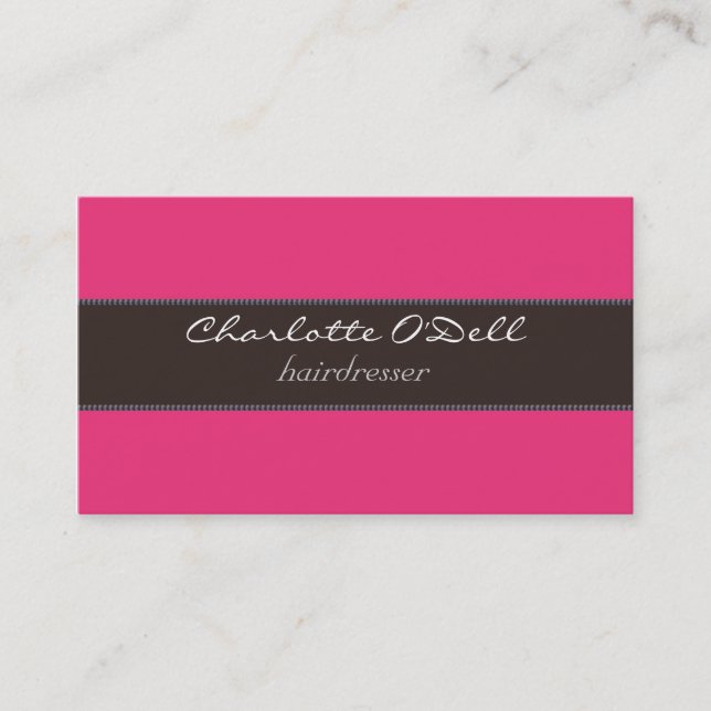 pearl; pink// brown business card (Front)
