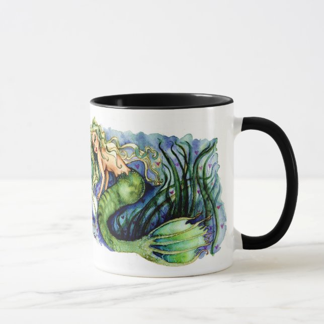 Pearl Pretty Green Mermaid Mug (Right)