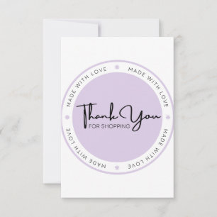 Pearl Purple Thank You Card